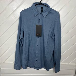 * Lululemon Commission Long Sleeve Shirt *Wash Enzyme Dye Mineral Blue